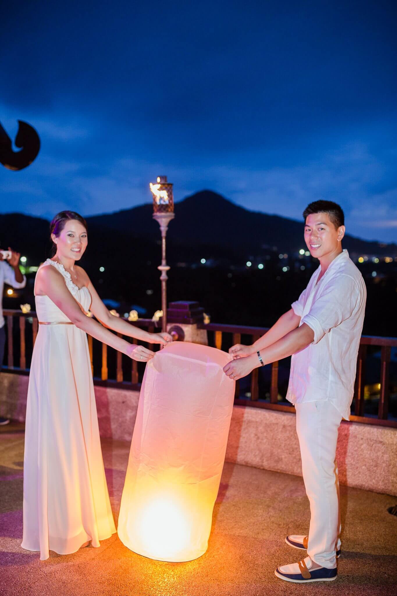 Floating Love Lantern Phuket Thailand